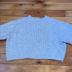 Universal Thread Light Gray Cable Knit Sweater